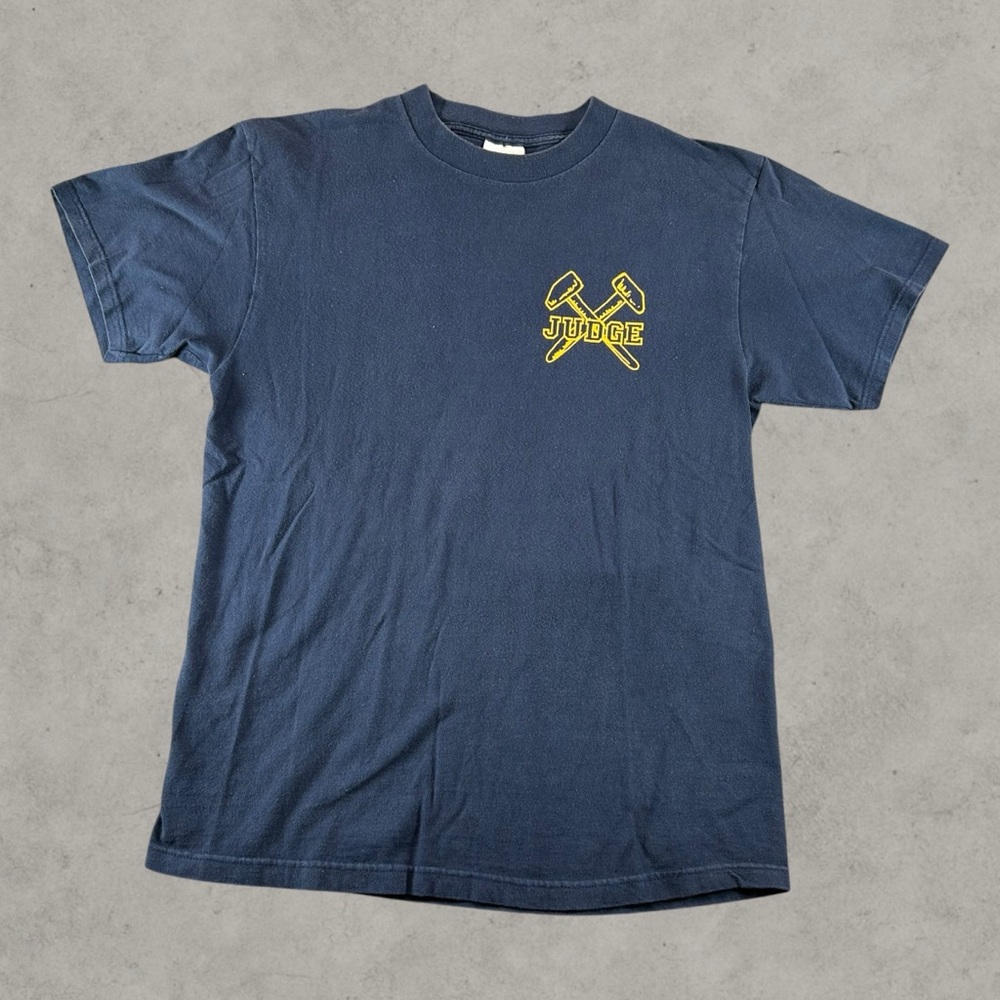 Vintage Judge Shirt Mens Large Navy Blue 90s NYHC New York Hardcore Band Tee HxC